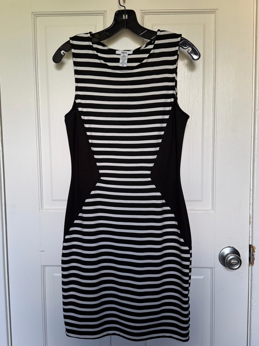 3 for $30 Bar III Black and White Striped Sheath Dress Size M